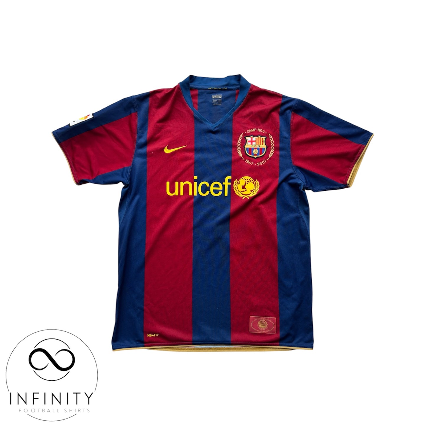 Barcelona Home Shirt 2007/08 (M) Ronaldinho 10