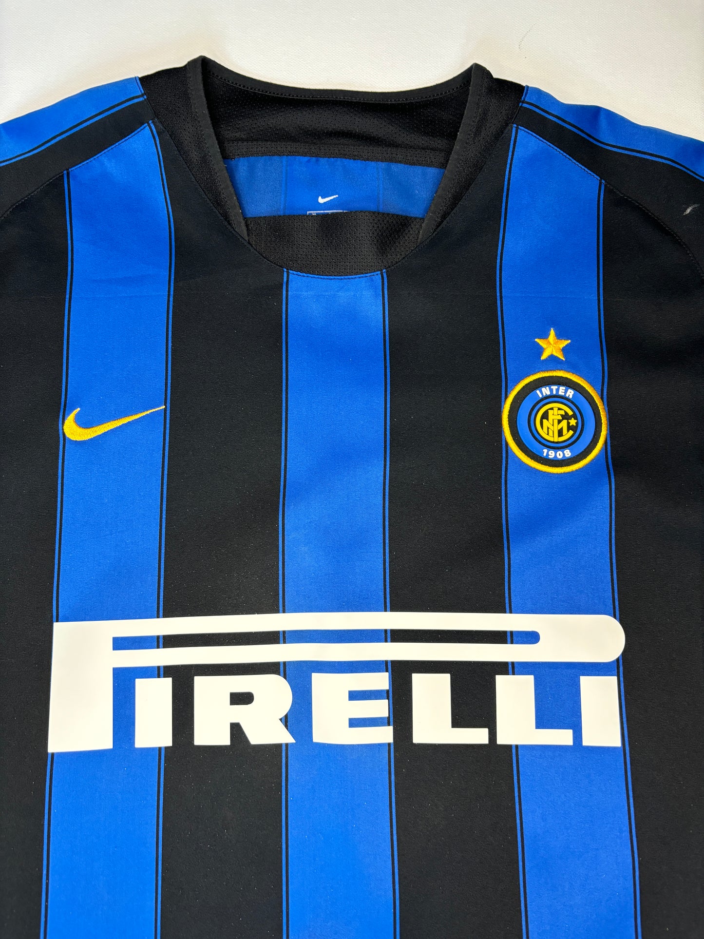 Inter Milan Home Shirt 2003/04 LS (M) J.Zanetti 4