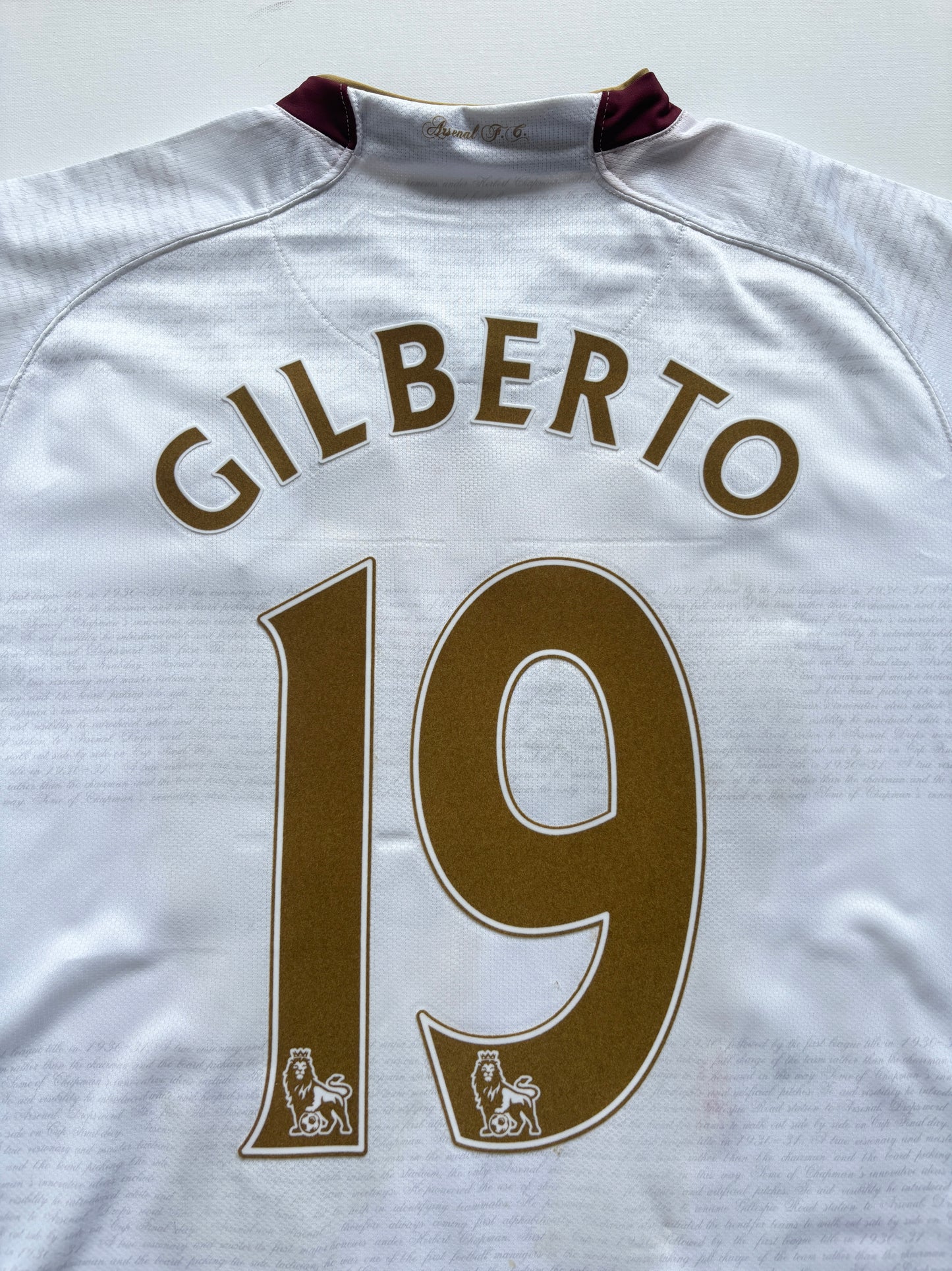 Arsenal Away Shirt 2007/08 (XL) Gilberto 19