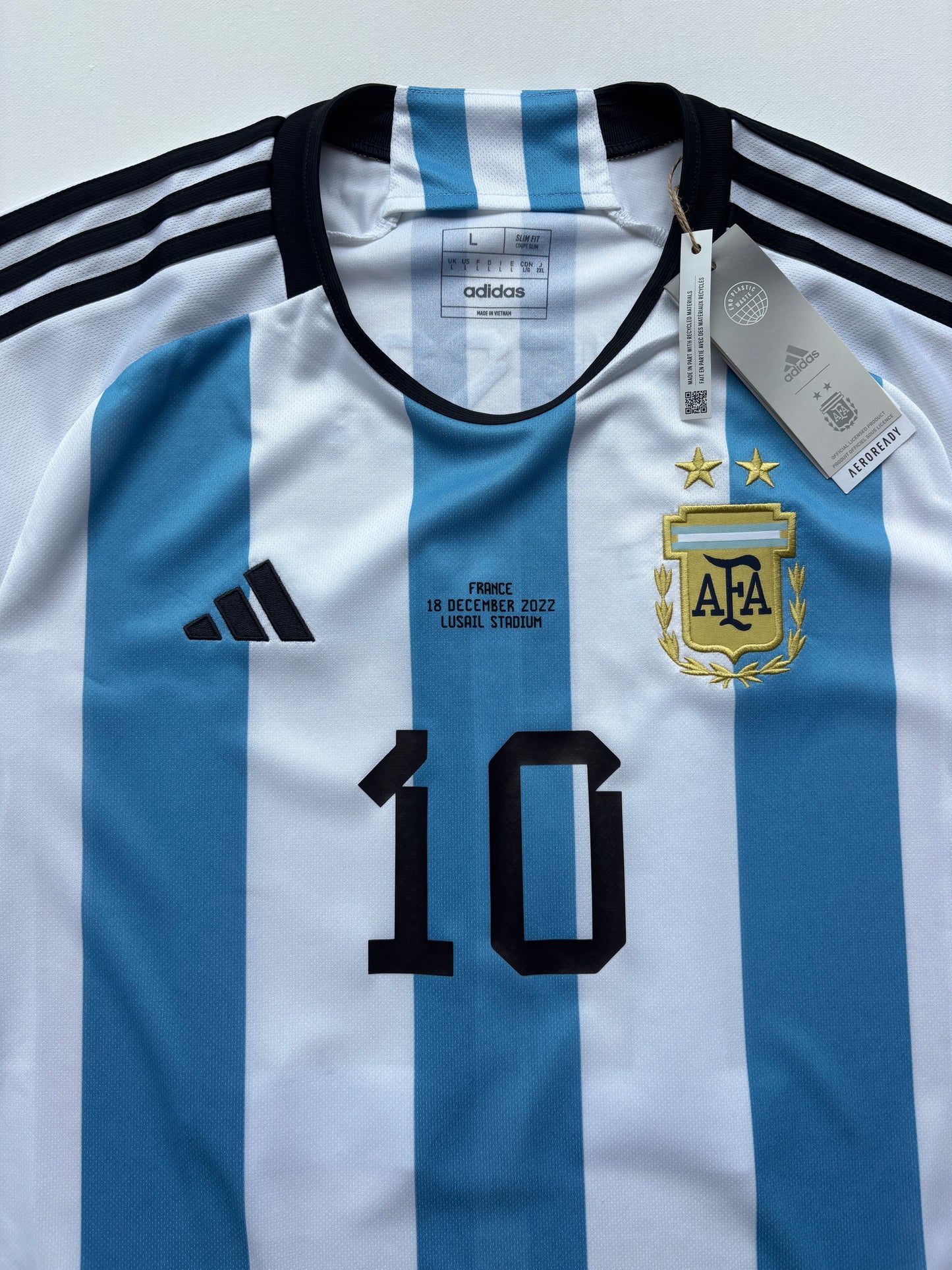 Argentina Home Shirt 2022 (L) Messi 10 BNWT