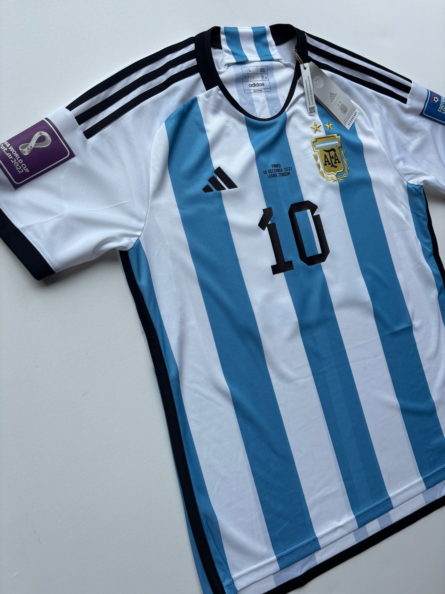 Argentina Home Shirt 2022 (L) Messi 10 BNWT