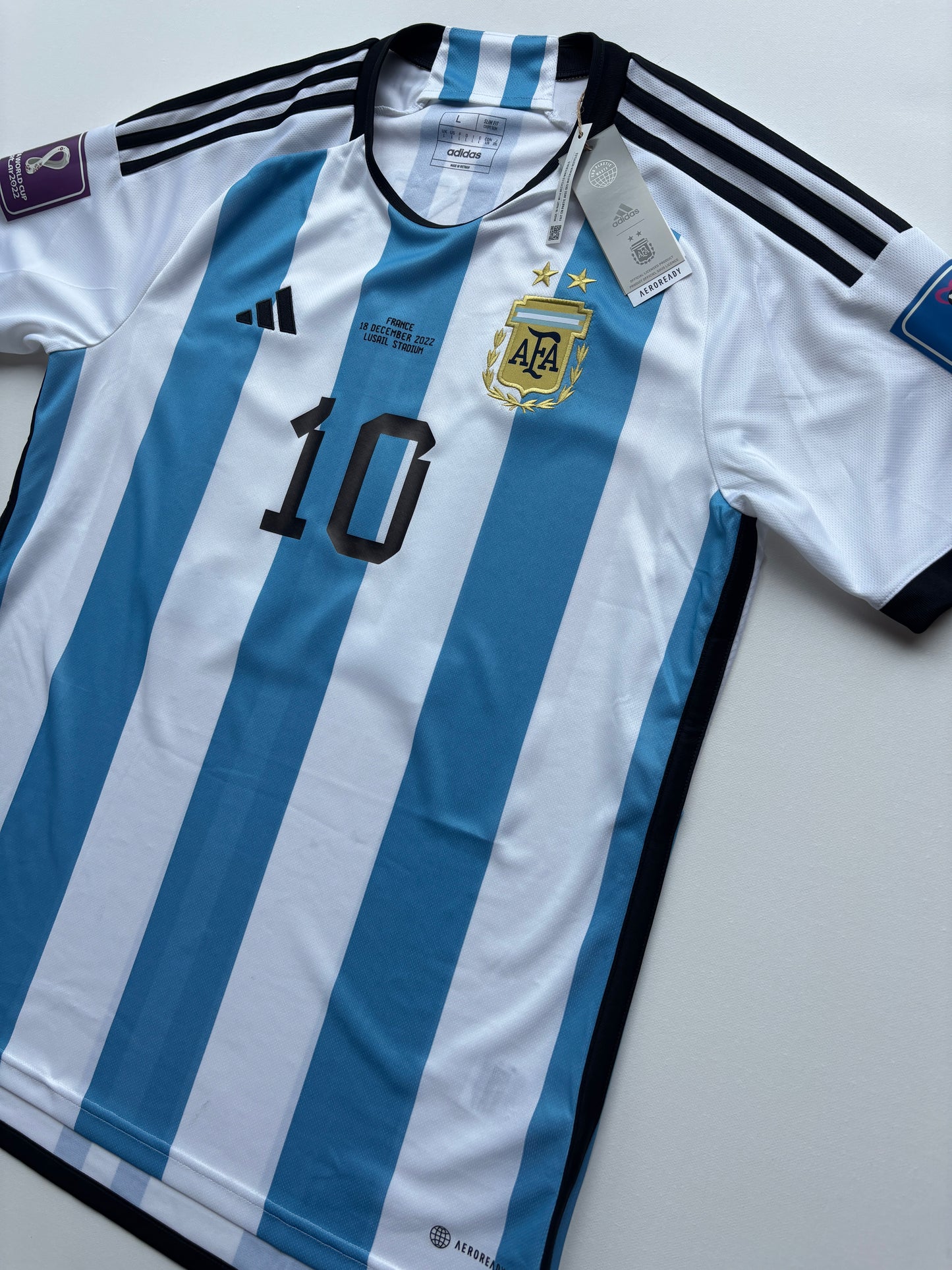 Argentina Home Shirt 2022 (L) Messi 10 BNWT