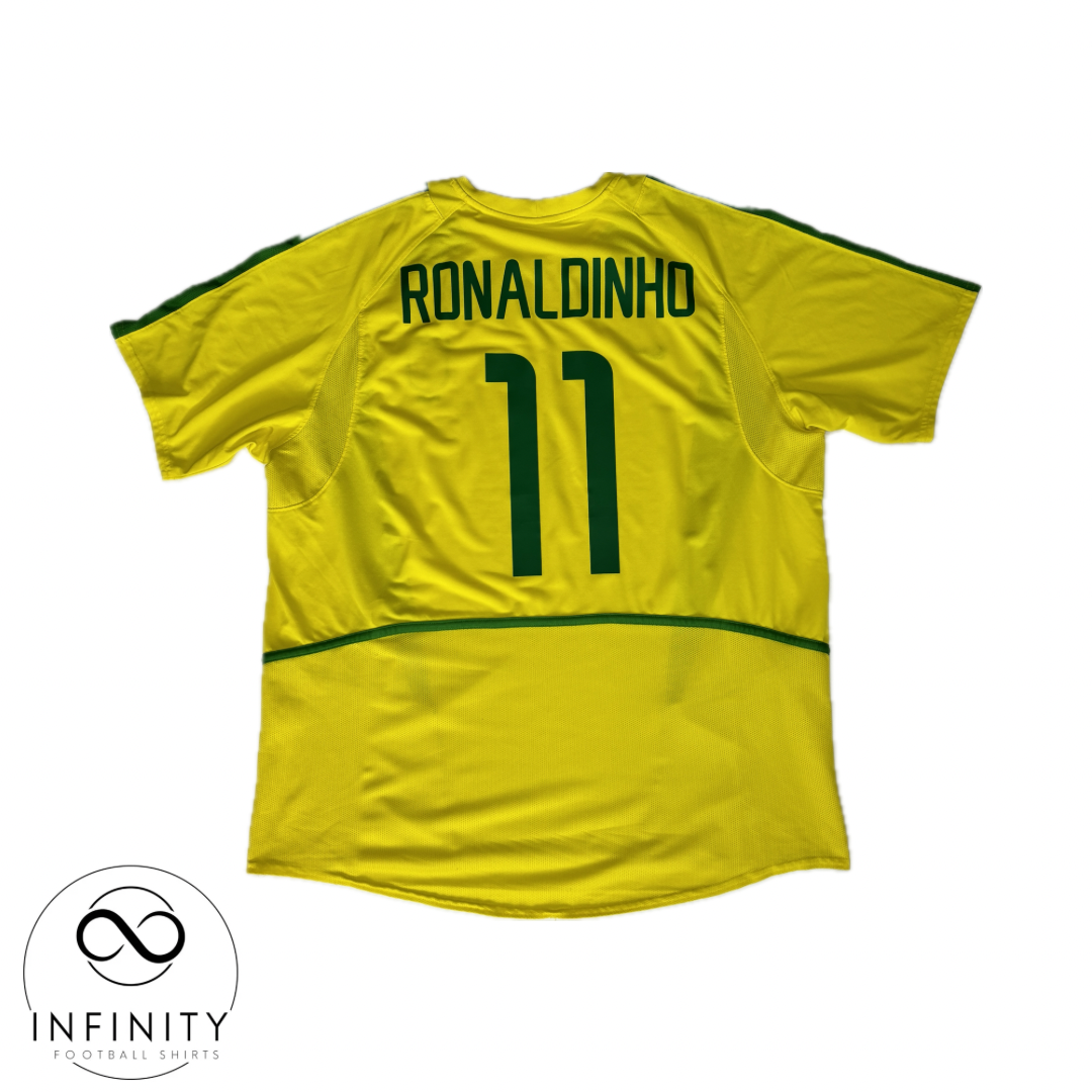 Brazil Home Shirt 2002/04 (XL) Ronaldinho 11
