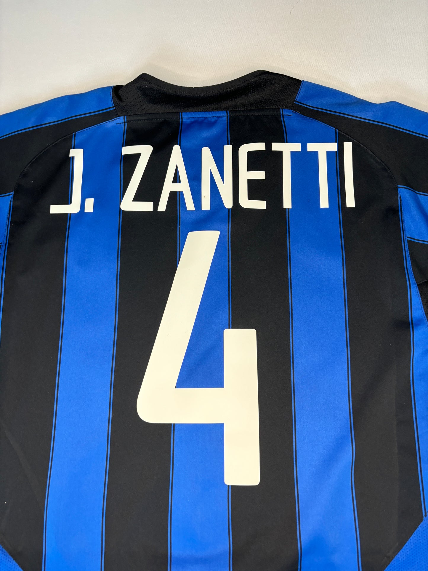Inter Milan Home Shirt 2003/04 LS (M) J.Zanetti 4