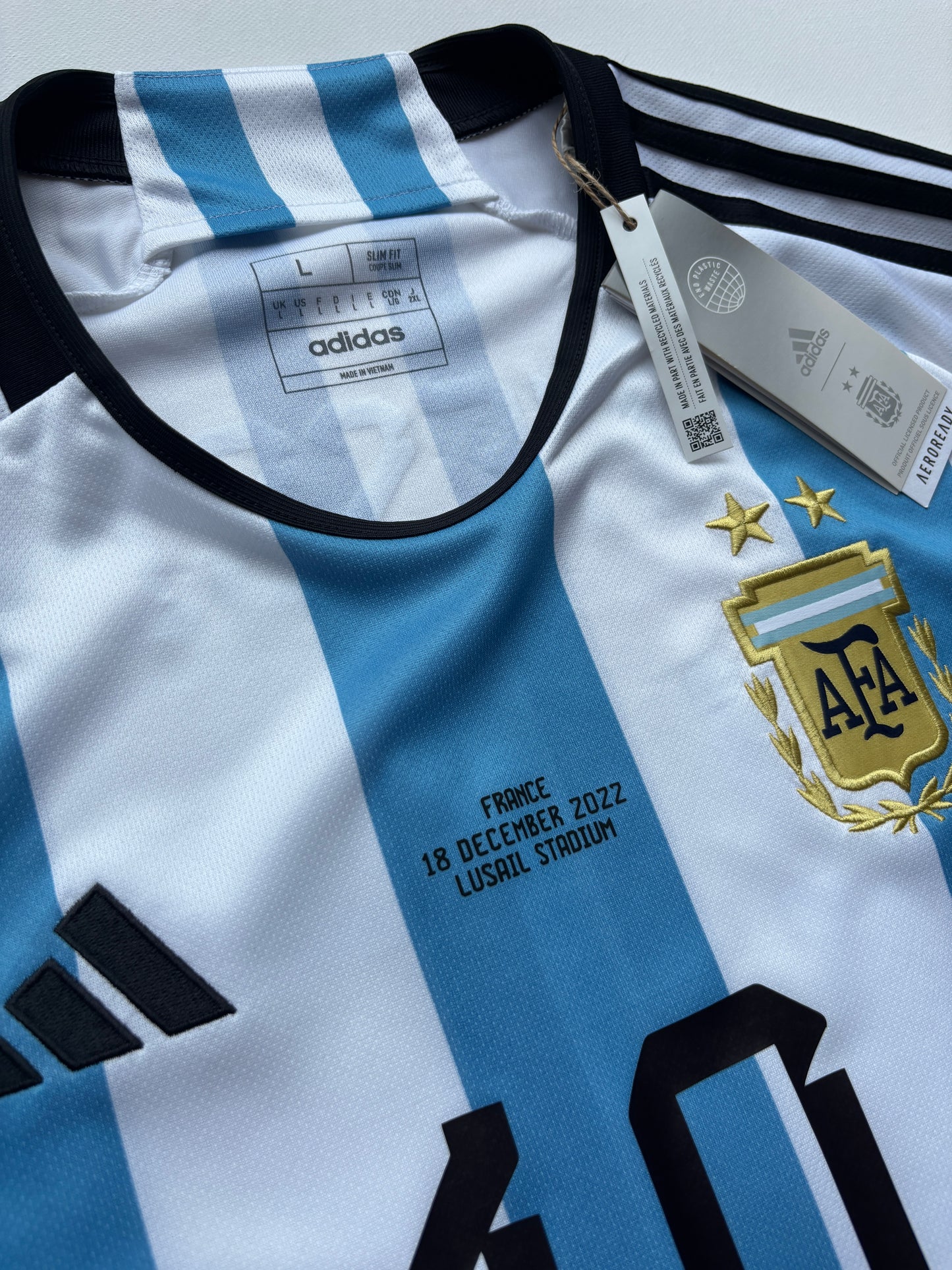 Argentina Home Shirt 2022 (L) Messi 10 BNWT