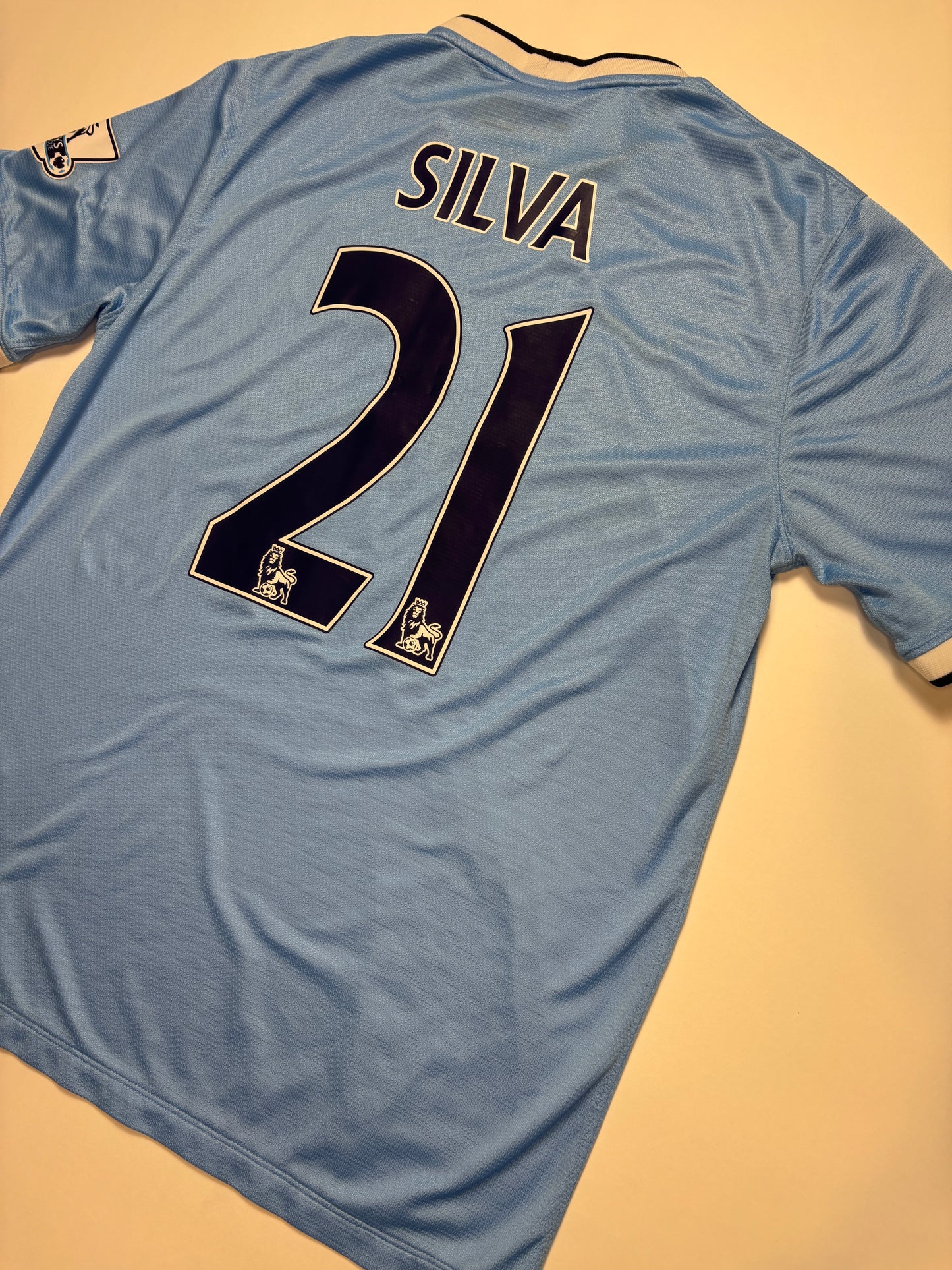 Manchester City Home Shirt 2013/14 (L) Silva 21