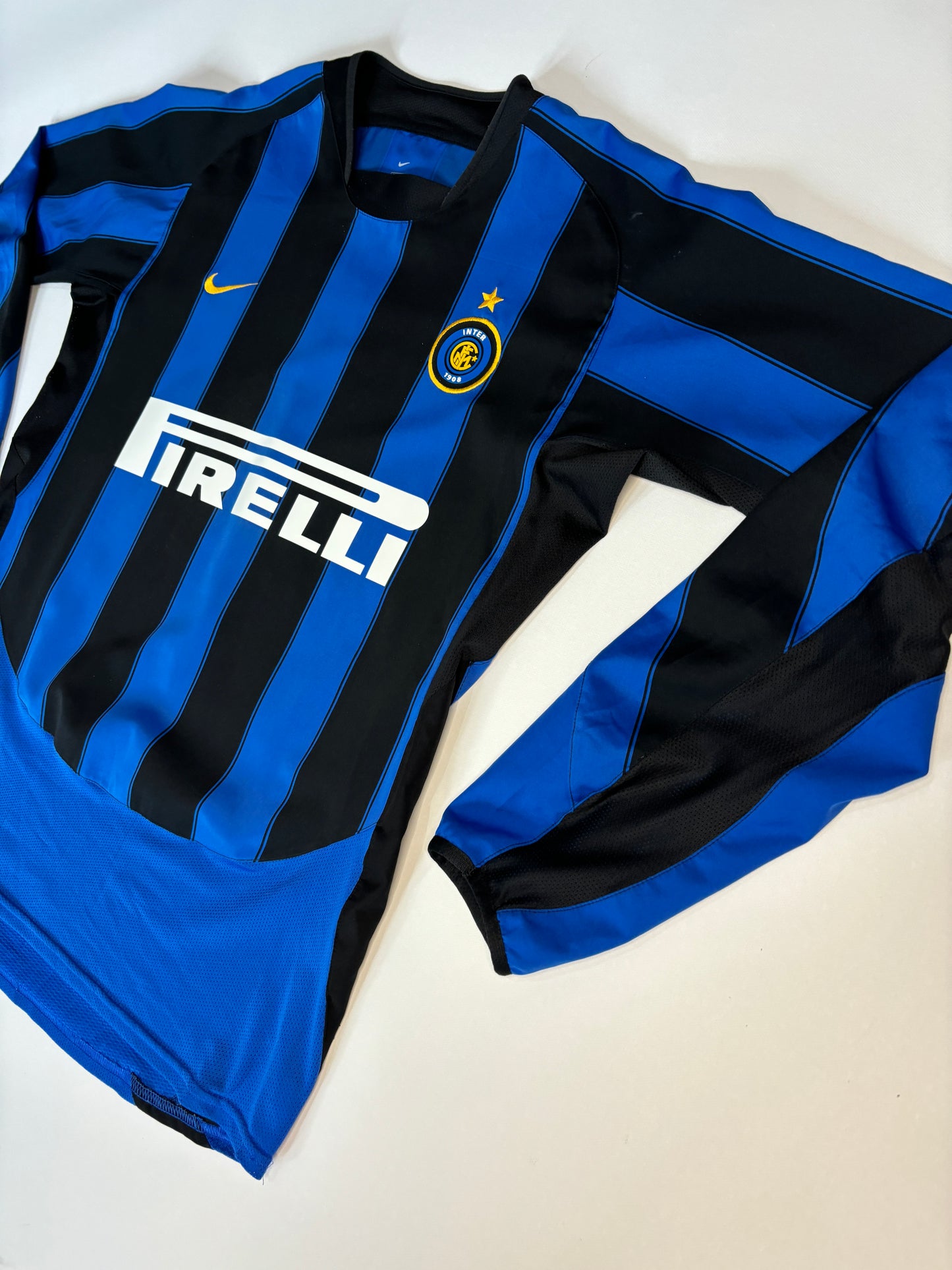 Inter Milan Home Shirt 2003/04 LS (M) J.Zanetti 4