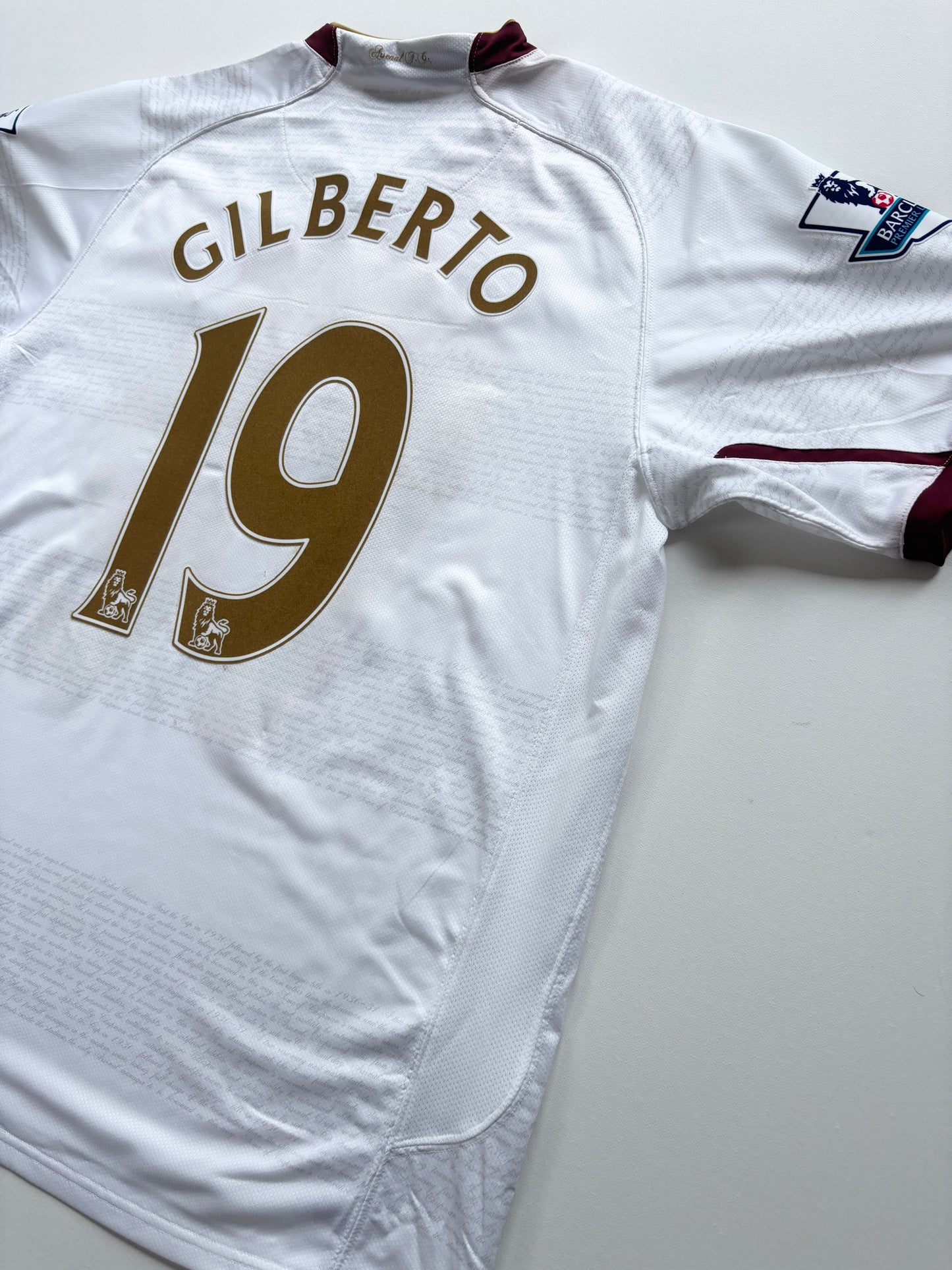Arsenal Away Shirt 2007/08 (XL) Gilberto 19