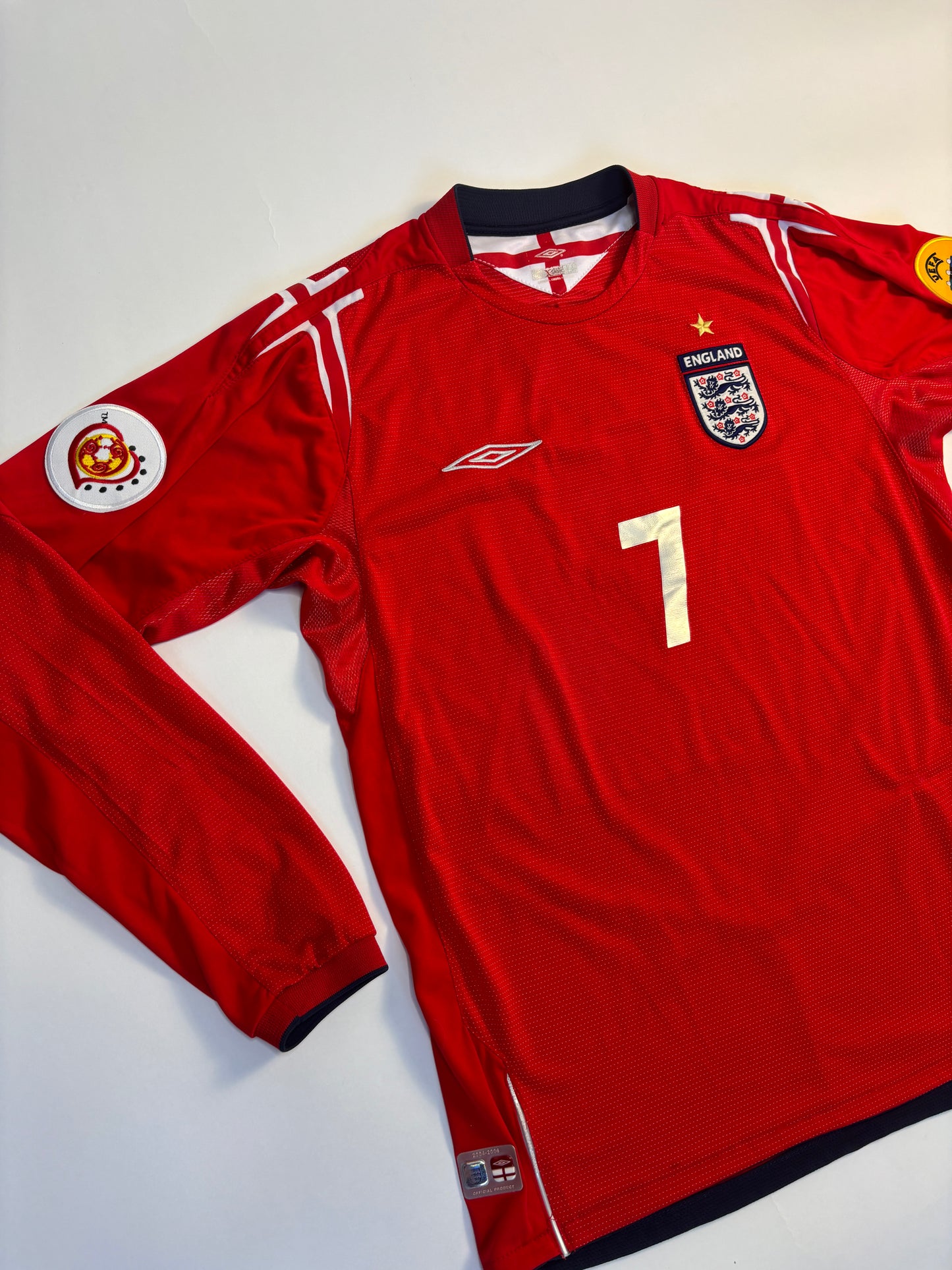 England Away Shirt LS 2004/06 (M) Beckham 7