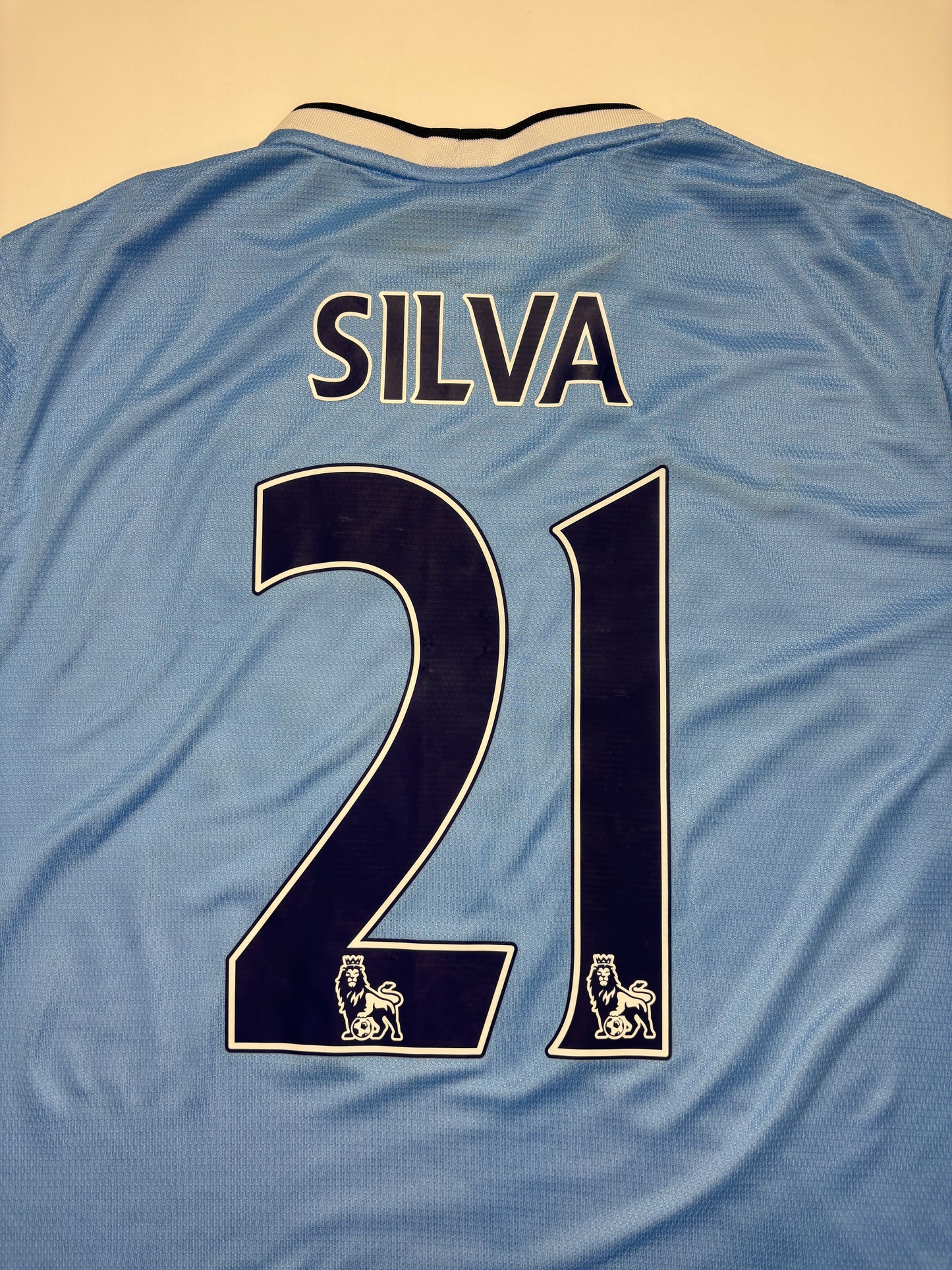Manchester City Home Shirt 2013/14 (L) Silva 21