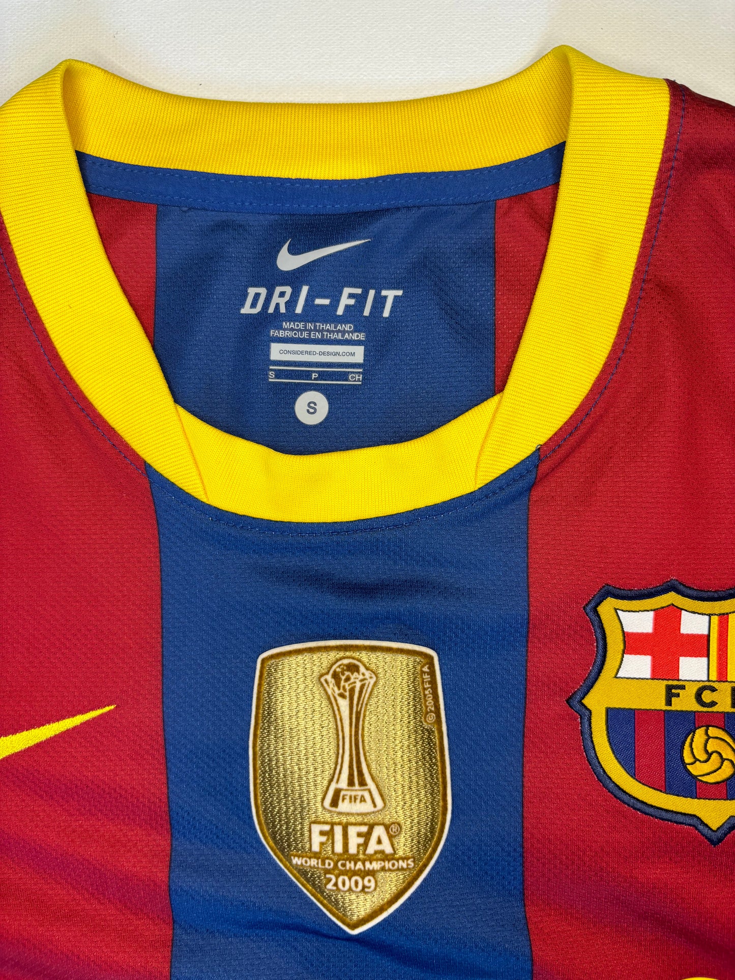 Barcelona Home Shirt 2010/11 (S) Pique 3