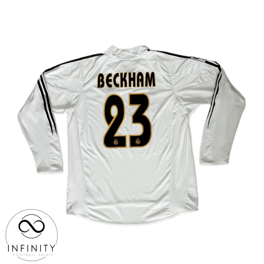 Real Madrid Home Shirt LS 2004/05 (L) Beckham 23