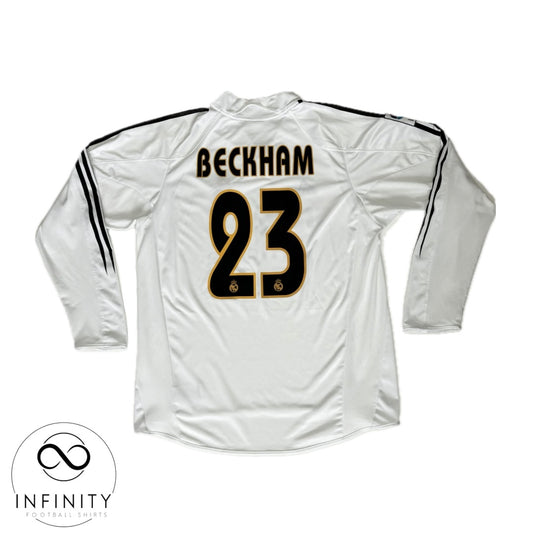 Real Madrid Home Shirt LS 2004/05 (L) Beckham 23