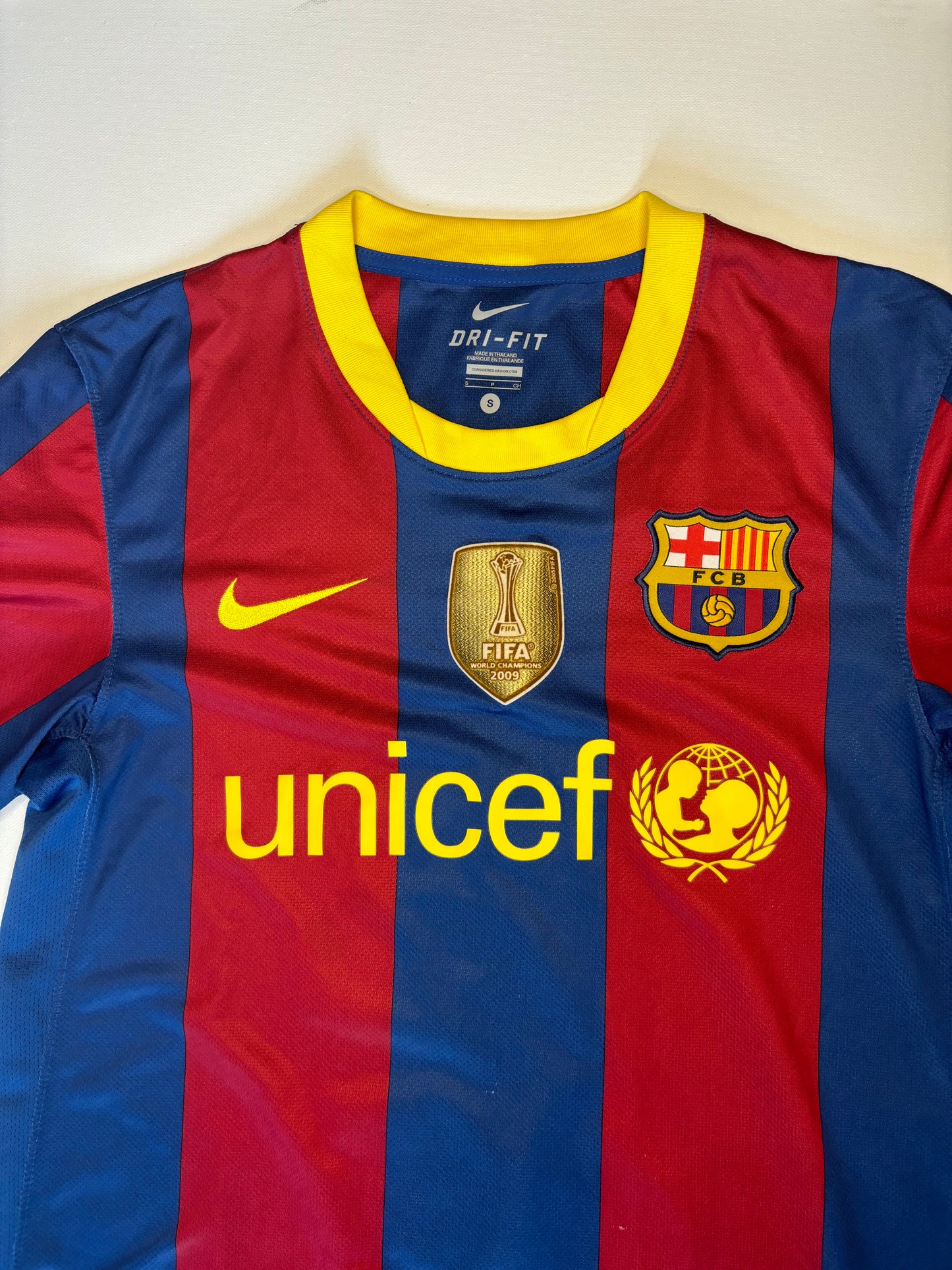 Barcelona Home Shirt 2010/11 (S) Pique 3