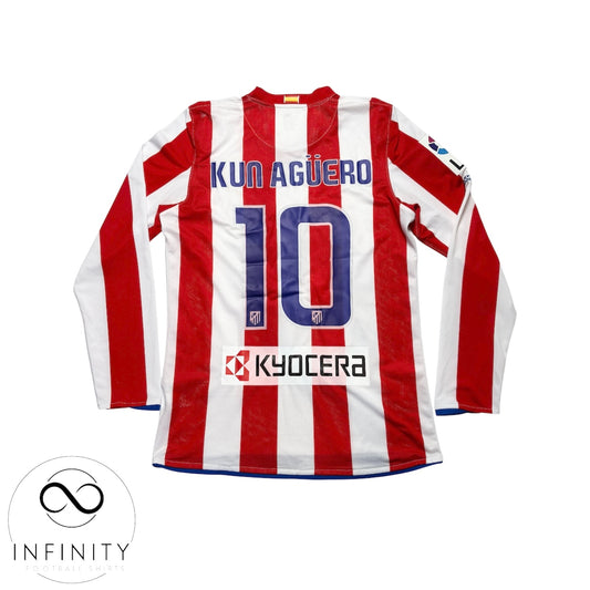 Atletico Madrid Home Shirt LS 2008/09 (M) Kun Aguero 10