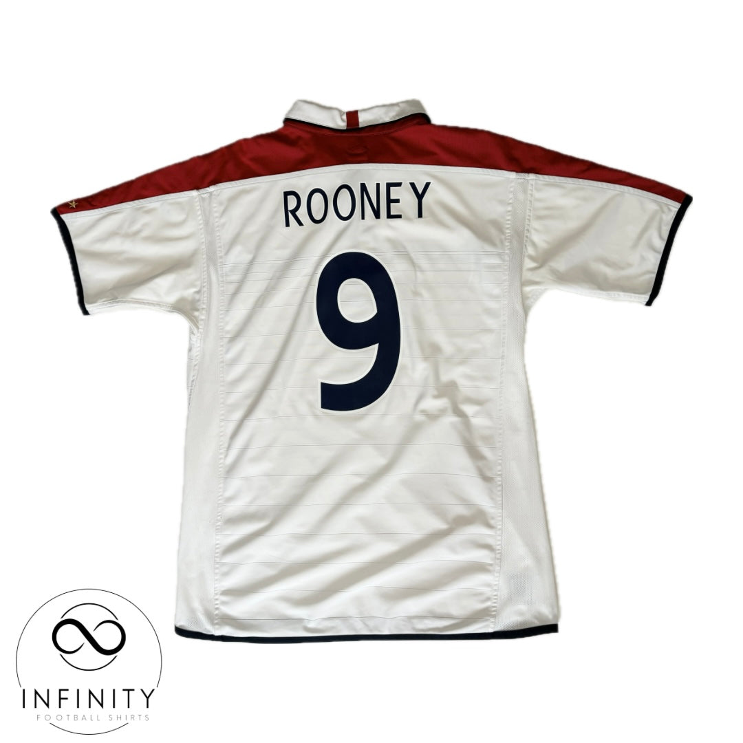 England Home Shirt 2003/05 (L) Rooney 9