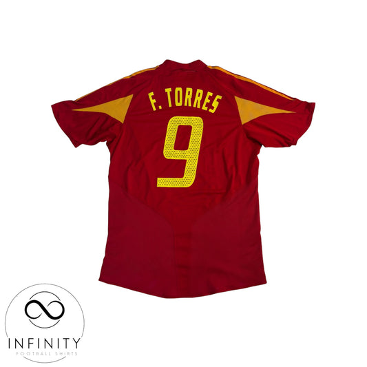 Spain Home Shirt 2004/06 (M) F.Torres 9
