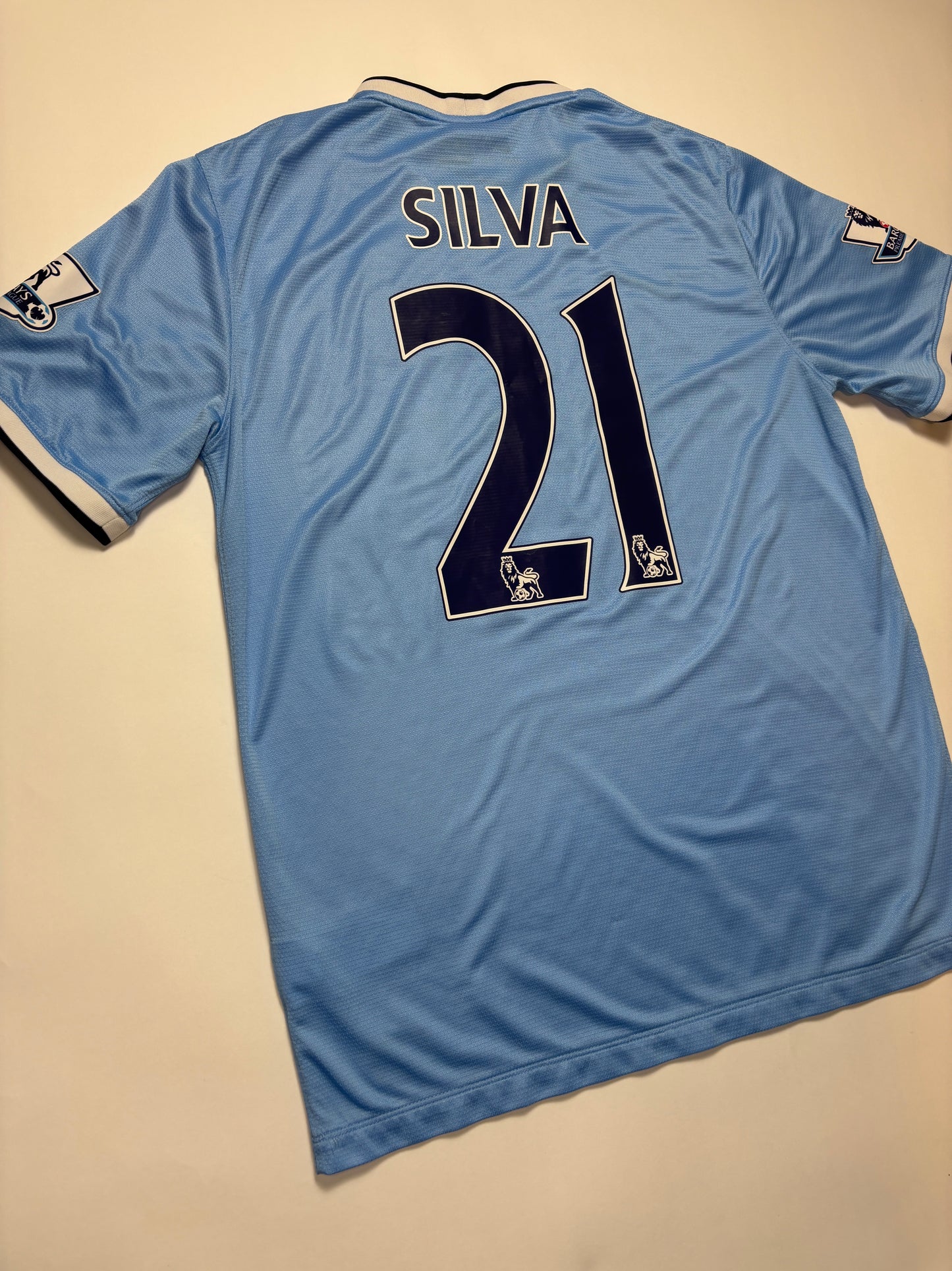 Manchester City Home Shirt 2013/14 (L) Silva 21