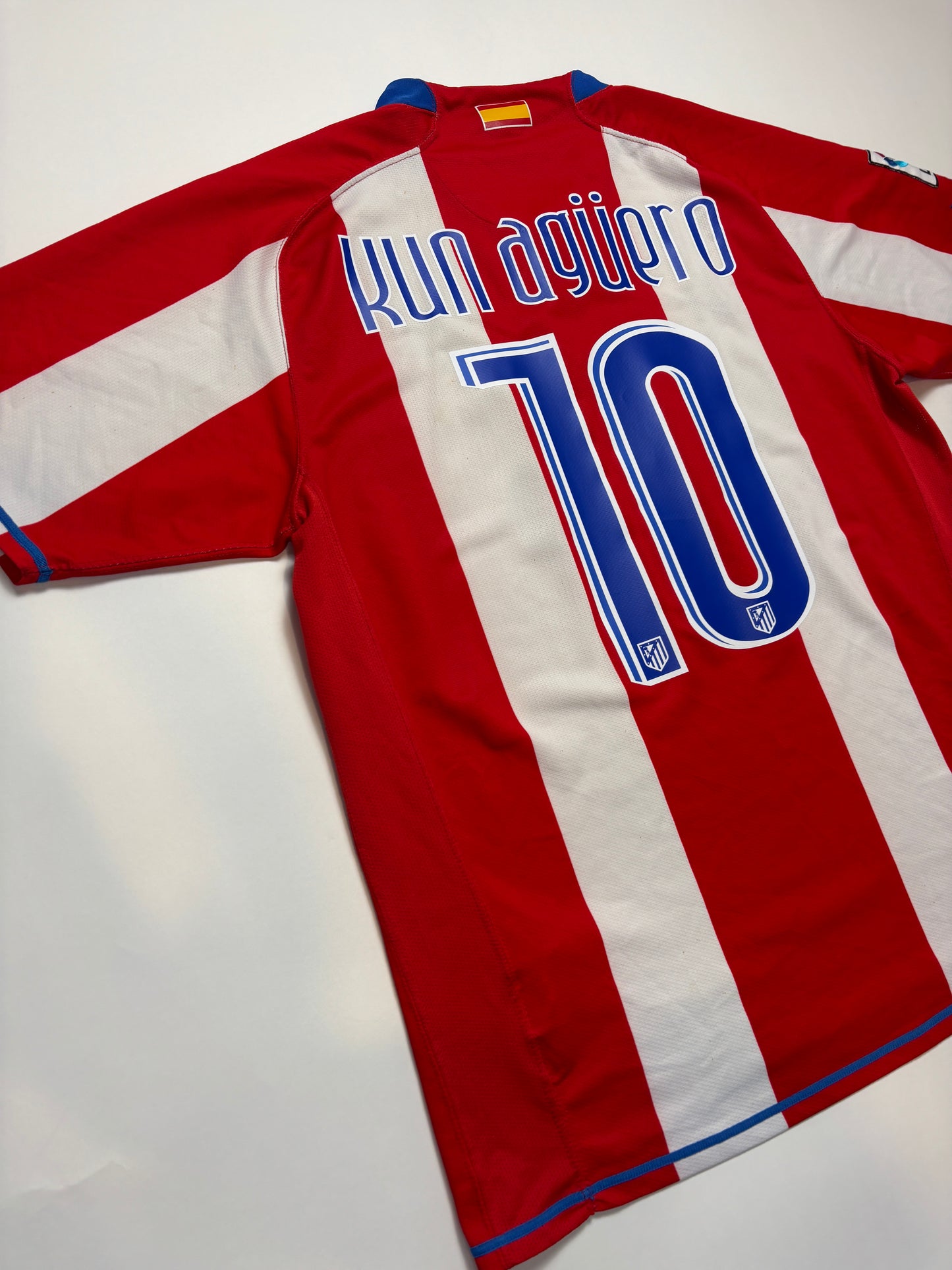 Atletico Madrid Home Shirt 2007/08 (L) Kun Aguero 10