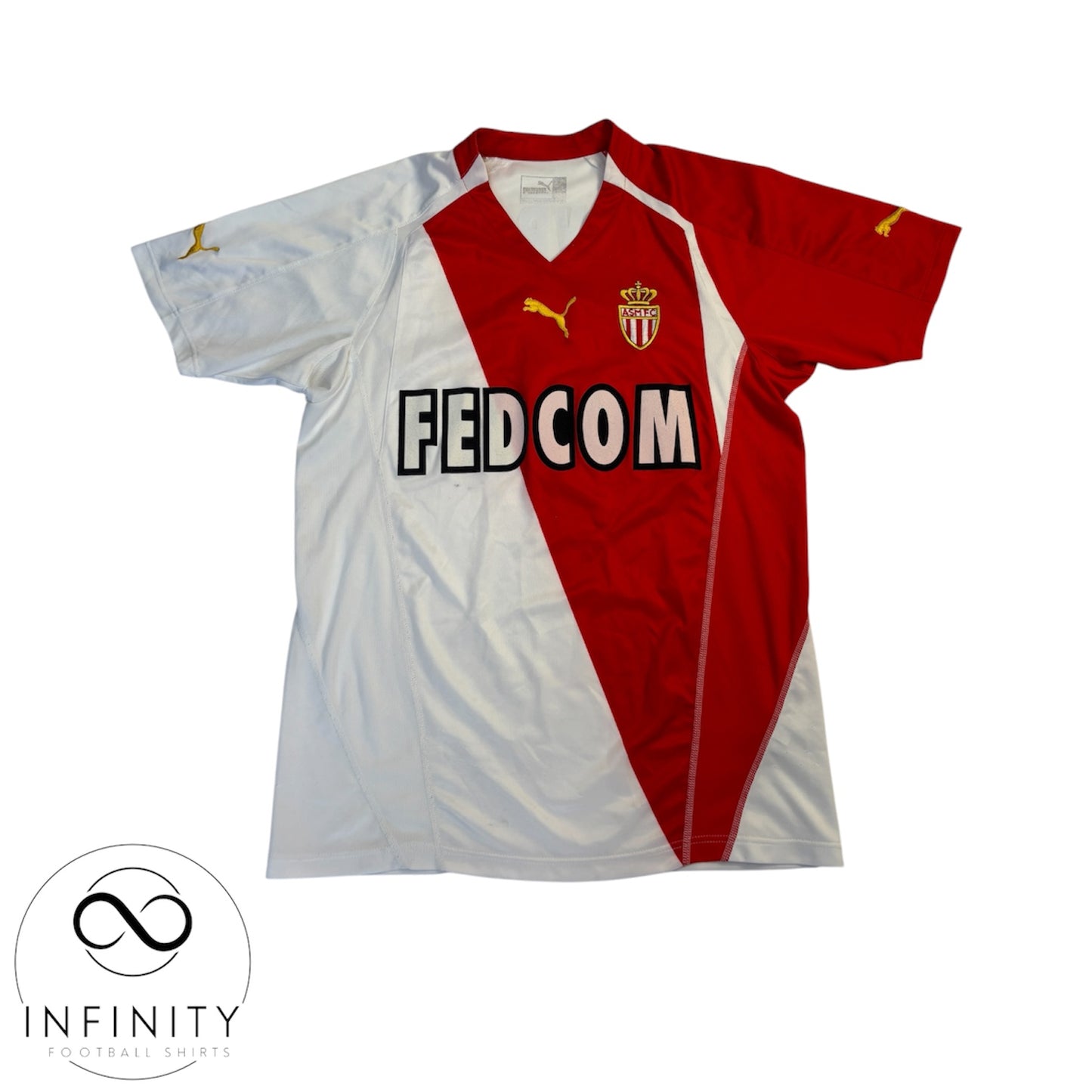 AS Monaco Home Shirt 2004/05 (M) Evra 3