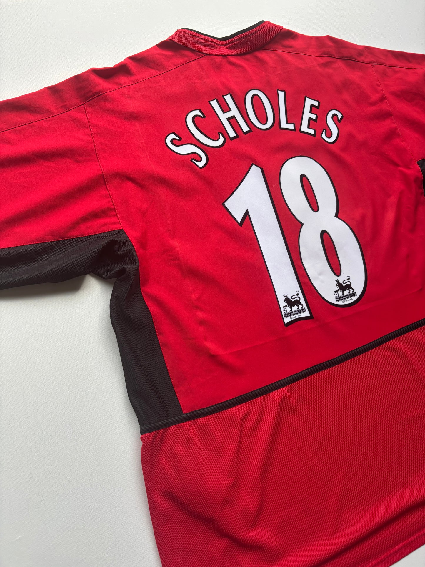 Manchester United Home Shirt 2002/04 (XL) Scholes 18