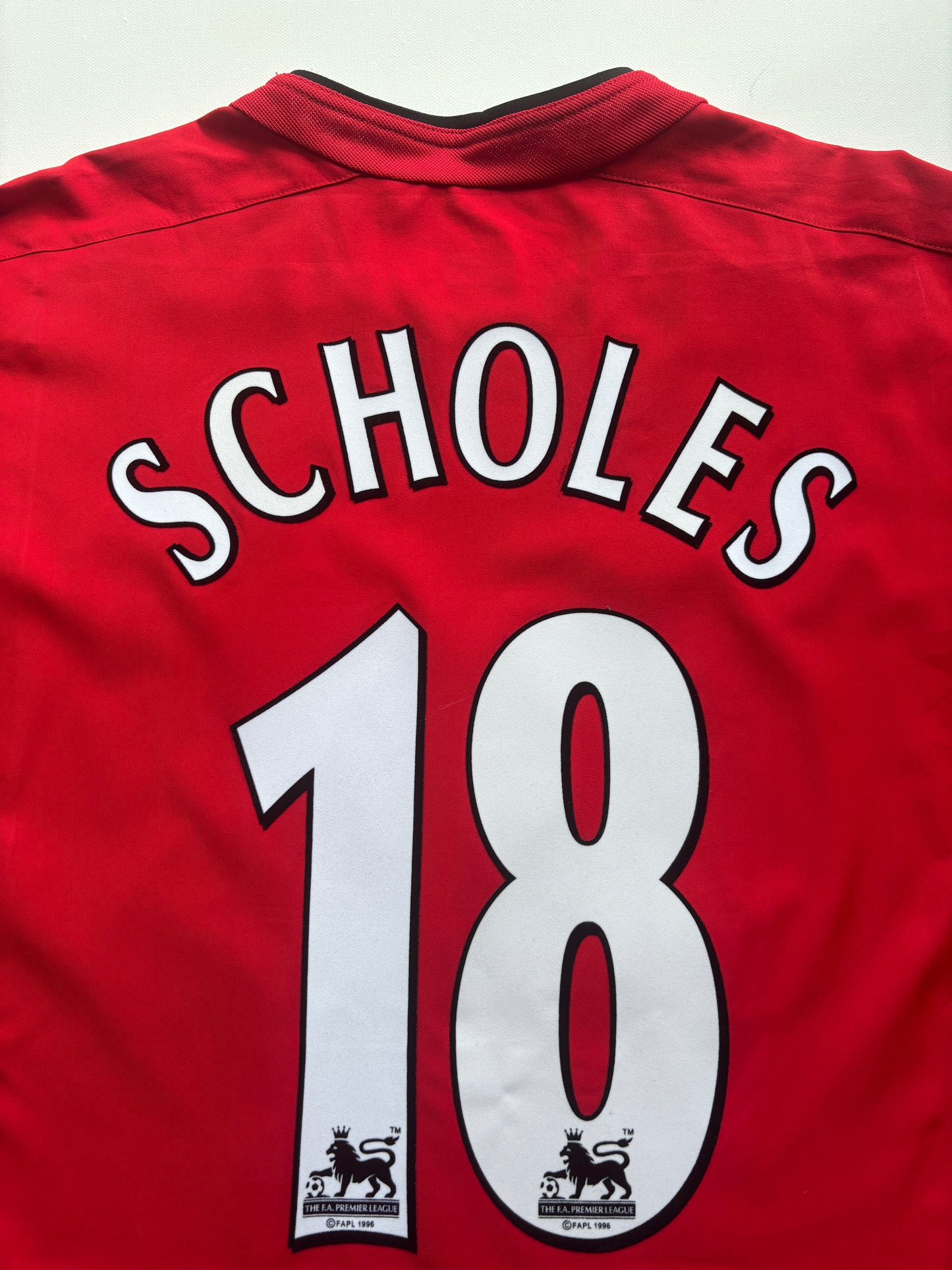 Manchester United Home Shirt 2002/04 (XL) Scholes 18