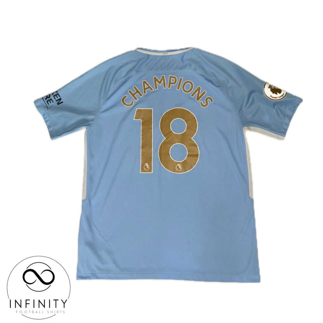 Manchester City Home Shirt 2017/18 (XL) Champions 18