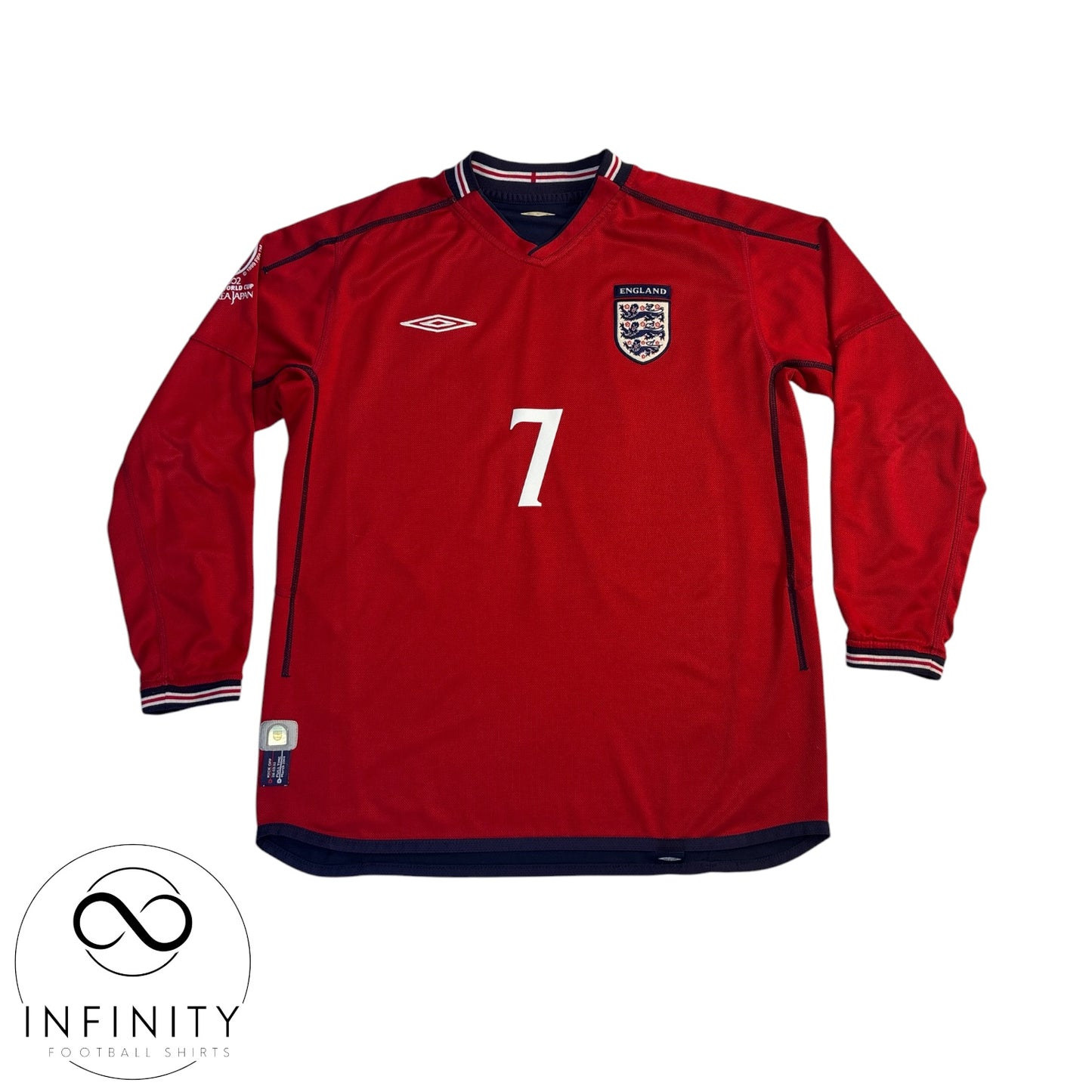 England Away Shirt 2002/04 LS (M) Beckham 7