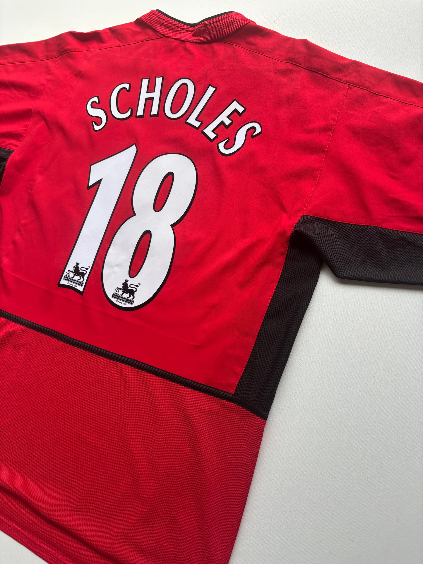 Manchester United Home Shirt 2002/04 (XL) Scholes 18