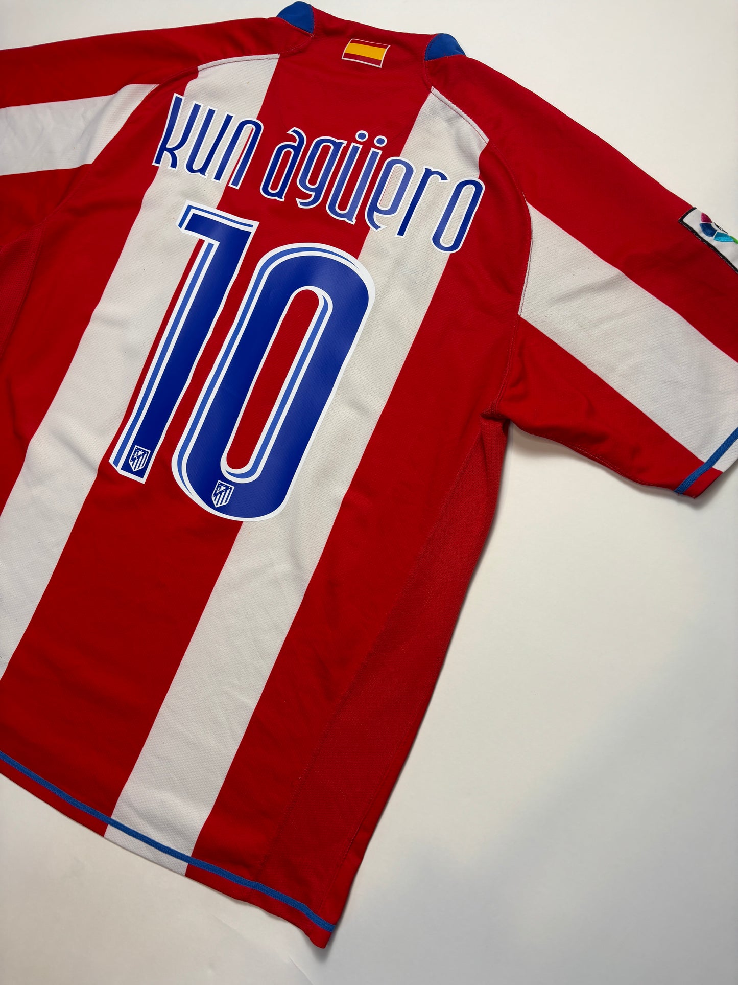 Atletico Madrid Home Shirt 2007/08 (L) Kun Aguero 10