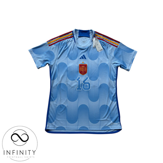 Spain Away Shirt 2022/23 (L) Rodri 16 BNWT