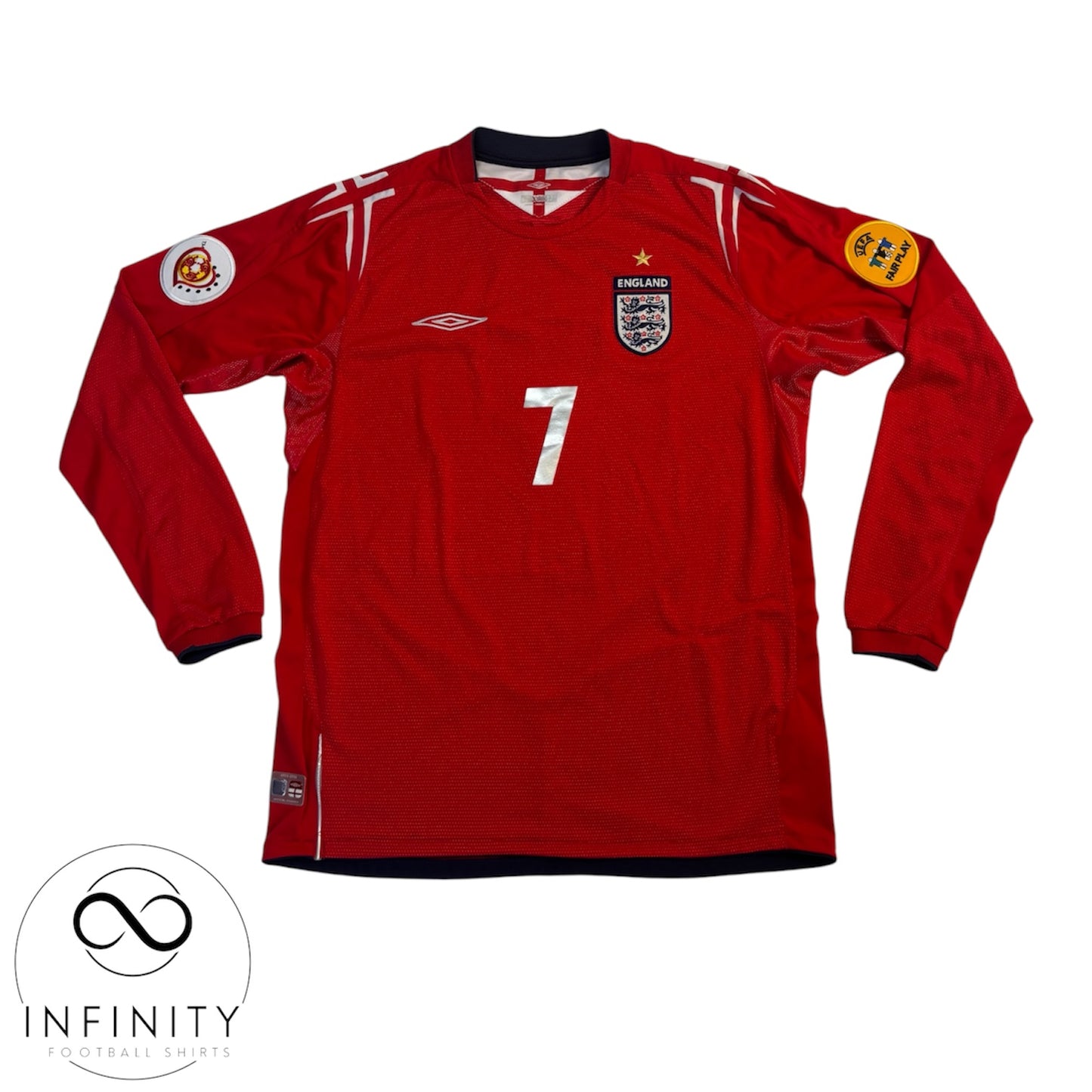 England Away Shirt LS 2004/06 (M) Beckham 7