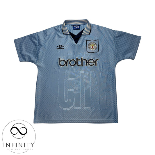 Manchester City Home Shirt 1995/97 (L)