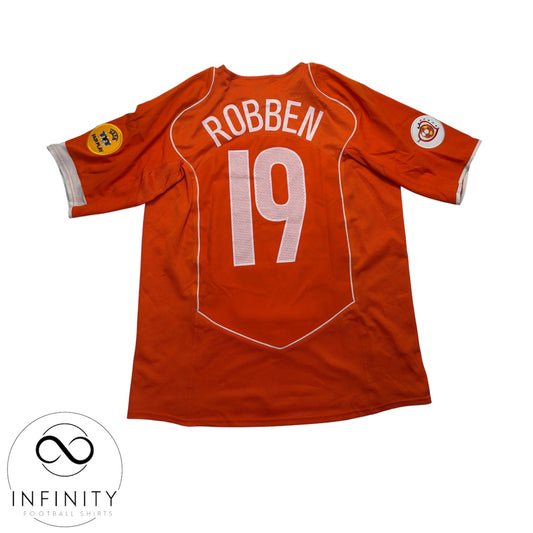 Netherlands Home Shirt 2004/06 (L) Robben 19