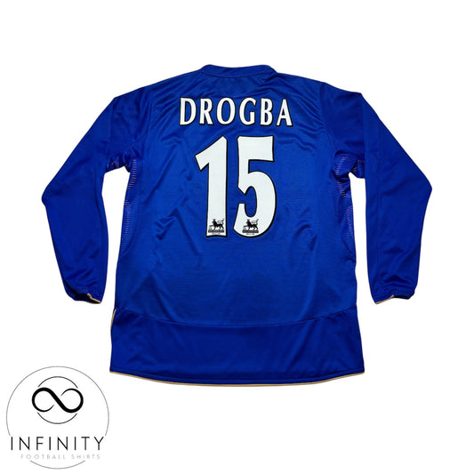 Chelsea Home Shirt 2005/06 LS (L) Drogba 15