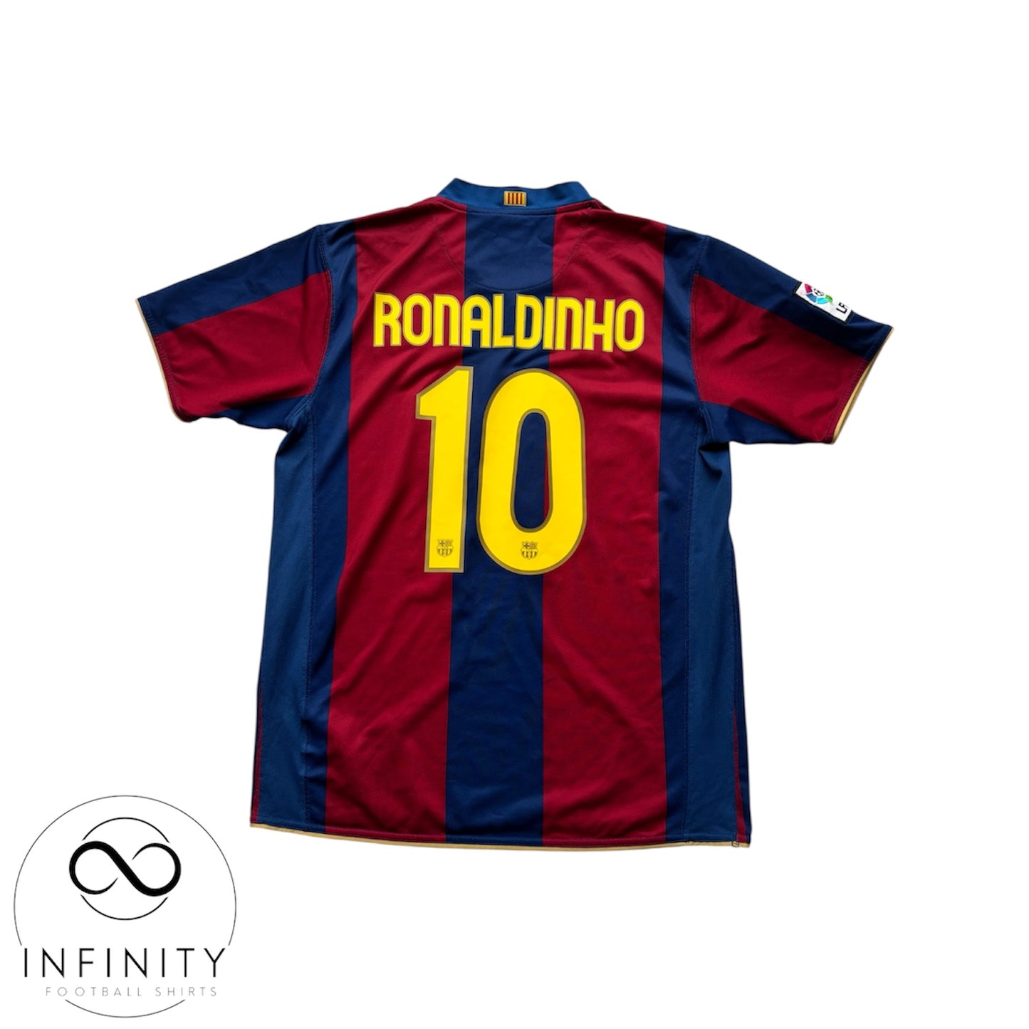 Barcelona Home Shirt 2007/08 (M) Ronaldinho 10