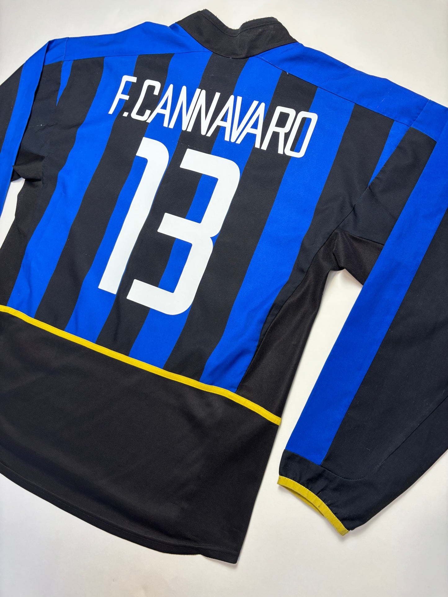 Inter Milan Home Shirt 2002/03 LS (L) F.Cannavaro 13