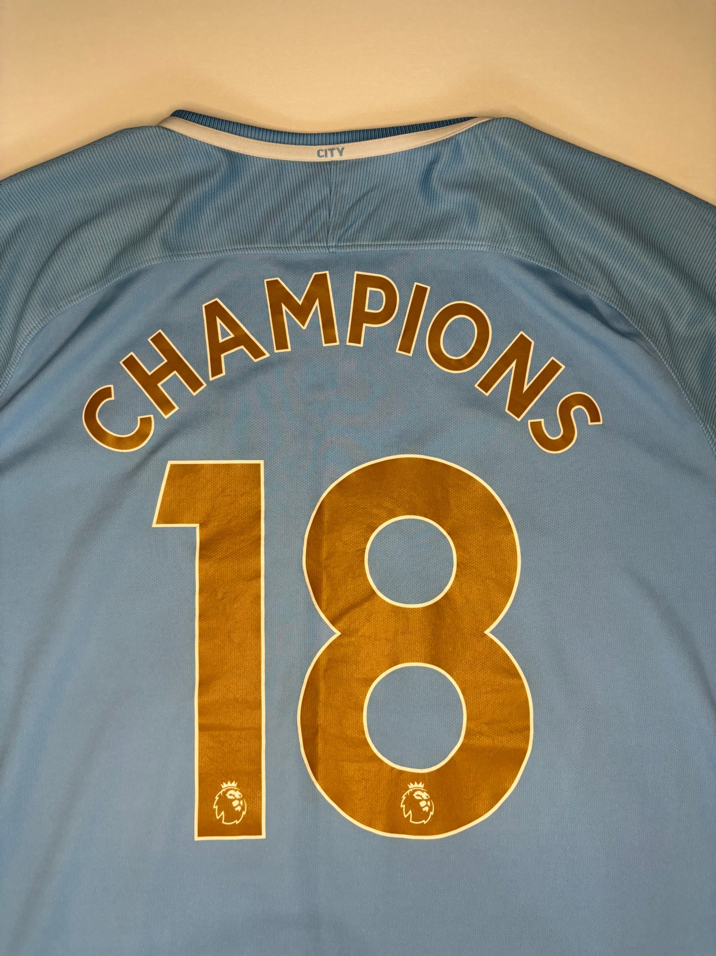 Manchester City Home Shirt 2017/18 (XL) Champions 18